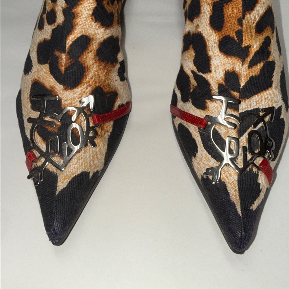 Authentic vintage Christian Dior leopard boots 38.5 john galliano - Picture 17 of 17
